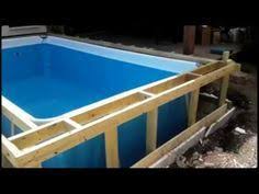 סאקויה פרוייקטים בעץ מציגים בריכת ניו פלאסט ודק סנטטי Cre Youtube Rectangle Pool Rectangular Pool Diy Swimming Pool