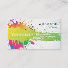 Attractive charming black & white business card. Painter Business Card Zazzle Com In 2021 Painter Business Card Business Cards Creative Business Cards