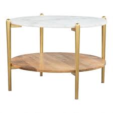 Henn&hart satin nickel nesting set coffee tables, silver amazon $ 162.79. Sherman Round Marble Wood Coffee Table