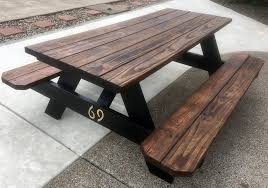 My Picnic Table Makeover Turned Out Better Than I Expected Picnic Table Makeover Painted Picnic Tables Wooden Picnic Tables