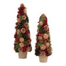 Pier Place Multicolor Pinecone Tree Decor Plastic By World Market In 2021 Tree Decor Christmas Tabletop Decor Pine Cones