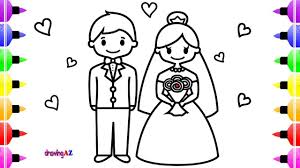 Wedding Bride And Groom Coloring Page For Kids Children S Coloring Book Childrens Colouring Book Designs Coloring Books Coloring Pages For Kids