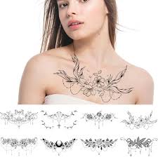 Amazon.com: cobee Tatuajes temporales para mujeres, 8 calcomanías de  tatuajes de flores de gran tamaño, impermeables, tatuajes falsos  extraíbles, calcomanías de transferencia de agua para mujeres, niñas,  pecho, cintura, clavícula, abdomen, brazo,