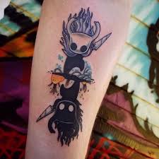 I Designed A Hollow Knight Tattoo I M Really Happy With It Imgur Knight Tattoo Tattoos Gaming Tattoo