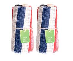 Patriotic ribbon, red white blue stripe royal burlap ribbon, usa ribbon,wired ribbon, 1 1/2 wired ribbon, 10 yard roll. Patriotic Red White Amp Blue Burlap Ribbon Rolls 5 5 X 10 Ea Pack Of 2 Rolls Buy Online In Dominica At Dominica Desertcart Com Productid 34358147