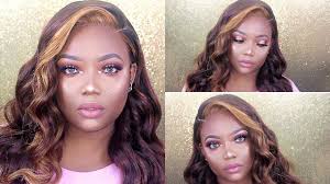 Cool blonde highlights on light brown hair. How To Slay Frontal Wig Chestnut Brown With Honey Blonde Highlights No Baby Hair Ali Klaiyi Hair Youtube