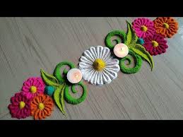 Happy Diwali Border Design 2019 Lakshmi Pooja Rangoli Youtube Rangoli Designs Flower Rangoli Border Designs Free Hand Rangoli Design