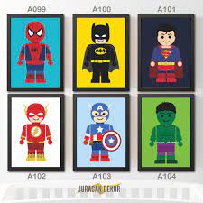 Bila hal tersebut anda lakukan, atmosfer ruangan akan terasa terlalu padat. Hiasan Dinding Dekorasi Dinding Home Decor Kamar Tidur Anak Laki Laki Poster Superhero Murah Shopee Indonesia