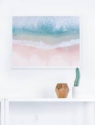 Beach Aerial Print Pink Sand Beach Beach Poster Aerial Etsy In 2020 Coastal Wall Art Pink Sand Beach Pink Wall Art