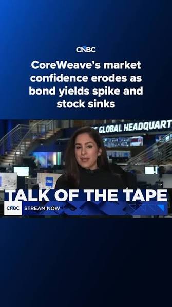 CoreWeave is facing a crisis of confidence on Wall Street that's playing out in real time among equity and bond investors., CNBC's Seema Mody has the details., Read more at the link in bio.