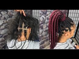 Box braids have been one of the oldest hairstyles for african american women. 360 Painless Box Braids Ponytail Same Day With No Headache Youtube