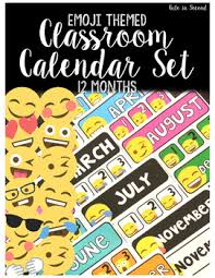 Emoji Classroom Calendar Set Classroom Calendar Set Emoji Classroom Classroom Calendar