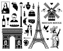 Paris Icons Vector Eps Cs Arc Architecture Building Cafe Cheese City Eiffel Eiffel Tower Europe Fashion France Fre In 2020 Moulin Rouge Moulin Rouge Paris French Icons