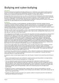Fiscal measures are frequently used in tandem with monetary policy to achieve certain goals. Position Paper Bullying And Cyber Bullying