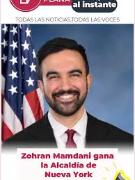🔴El demócrata Zohran Mamdani ganó este martes las elecciones a la Alcaldía  de #NuevaYork con algo más del 50 % de los votos. Con 34 años, Mamdani se  convertirá en el alcalde más joven de la ciudad ...