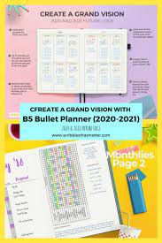 Create A Grand Vision With B5 Bullet Planner For 2020 2021 In 2020 Bullet Journal Ideas Pages Bullet Journal Student Bullet Journal Minimalist