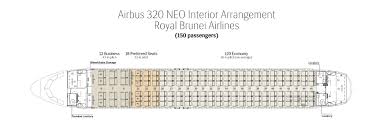 Seat Map Royal Brunei Airlines