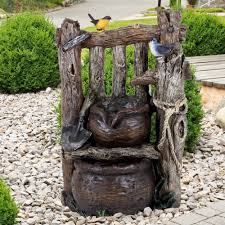 Wasser regt unsre sinne an und lädt zum verweilen ein. Spring Zier Brunnen Holz Optik Kaskade Hof Veranda Wasserspiel Terrassen Garten Deko Harms 318763 Etc Shop