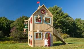 Kinderspielhaus Aus Holz Mit Kletterseil Spielhaus Im Freien Kinderspielhaus Und Spielhaus
