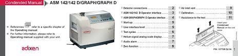 1 connect the main cable from the detector. Adixen Asm 142 Operating Manual Pdf Download Manualslib