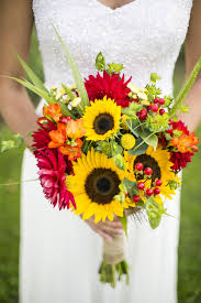 Bright Gerbera Daisy And Sunflower Bouquet Bridal Bouquet Fall Fall Wedding Flowers Wedding Bouquets