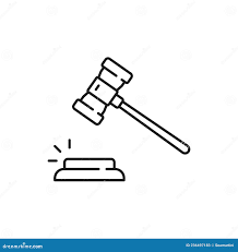 Icon Für Rechtsdienstleistungen: Richterhammer, Beschluss-Hammer Vektor  Abbildung - Illustration von auktion, hammer: 236497183