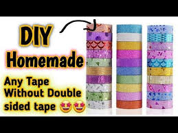 18mm double sided polyester tape. How To Make Washi Tape Without Double Sided Tape Homemade Washi Tape Homemade Tape Youtube Washi Tape Washi Card Making