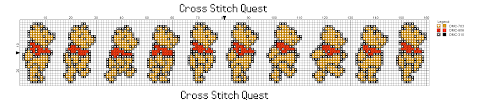 Winnie the pooh stamped cross stitch. Free Winnie The Pooh Cross Stitch Pattern Bookmark Cross Stitch Quest
