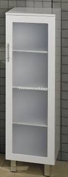 Wood is not the only material used for the panel of interior bathroom doors. Discontinued Bathroom Tall Boy Vanity Pac White Frosted Glass Door 1330x400x400m Innovative