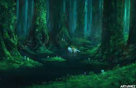 The Forest Of Princess Mononoke Derek Weselake Princess Mononoke Art Princess Mononoke Forest Spirit
