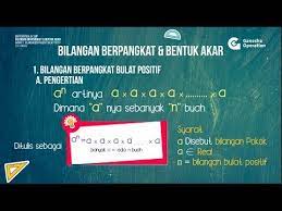 Menngoperasikan bilangan bentuk akar 7. Matematika 9 Smp Bilangan Berpangkat Dan Bentuk Akar Bagian 1 Youtube