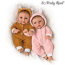 So Truly Real Sherry Rawn Oh Deer The Twins Are Here Vinyl Baby Doll Set Featuring Deer Inspired Outfits