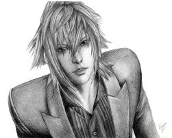 Noctis Lucis Caelum Drawing By Sami00 On Deviantart It's not as hard to draw realistic noses as one may think. noctis lucis caelum drawing by sami00