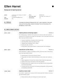 Larger restaurant chains receive hundreds of job applications each day. Restaurant And Catering Resume Sample Example Template Cv Resume Guide Resume Examples Server Resume