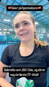 @gabriellaeie vant ITF J60 i Oslo, og sikret seg sin første tittel på dette  nivået! Vi graulererer🇳🇴