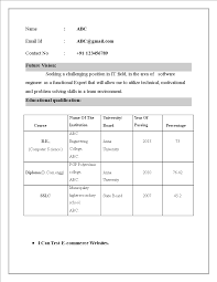 An introduction to our resume building software. Software Testing Engineer Fresher Resume Templates At Allbusinesstemplates Com