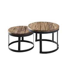 Ein couchtisch kann mehr sein, als die ablagefläche für die fernbedienung. Sit Mobel Romanteaka 2 Satz Tisch Teakholz Gestell Schwarz