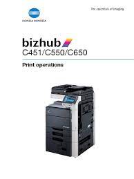 Please choose the relevant version according to your computer's operating system and click the download button. Bizhub C451 C550 C650 Printer En Microsoft Windows Operating System