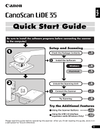 Canoscan 4200f scanner pdf manual download. Canon Lide 35 User S Guide Manualzz
