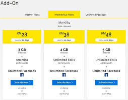 Tie between hotlink postpaid flex basic at rm30 per month, 1gb high speed data and u mobile hero postpaid p38 at rm38 per month, 4gb monthly data. Digi Prepaid 38 Unlimited Data