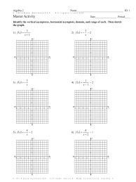 Kuta software infinite algebra 2 answers function operations. Graphing Rational Functions Master Activity