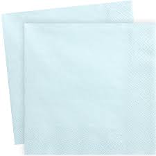 Papier pour l'impression de vos serviettes en papier, nous utilisons du papier tissu à trois couches, blanchi sans chlore. Serviettes En Papier Bleu Pastel Uni X20 Hollyparty Com