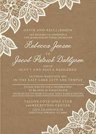 Wedding Invitation Ideas Utah Announcements Lds Wedding Invitations Sample Wedding Invitation Wording Wedding Card Wordings