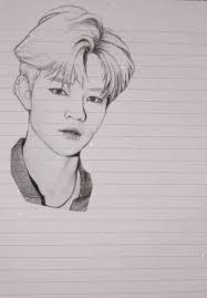 Chenle Sketch Nctdream Nct Art Sketch Sketsa Lukisan Pensil Warna Ilustrasi