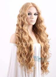 Wavy Golden Blonde Lace Front Synthetic Wig Lf244 Blonde Lace Front Wigs Wig Hairstyles Blonde Lace Front