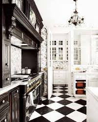 white checkerboard kitchen floors