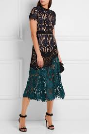 Self Portrait Prairie Guipure Lace Midi Dress Lace Midi Dress Dresses Self Portrait Dress