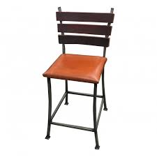 Linon claridge 26 backless wood counter stool, dark brown with brown faux leather walmart usa. Leather Bar Stools With Wine Stave Backs 2 Day Designs