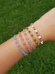 Flower Seed Bead Bracelets Daisy Flower Bead Bracelet Bead Etsy Seed Bead Bracelets Beaded Bracelets Beaded Flowers