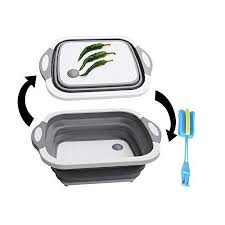 Xersex Planche A Decouper Multifonctionnelle Pliable Panier De Legumes A Fruits Pour Evier Multifonctions De Drain De Menage Panier De Legumes Menage Nettoyage